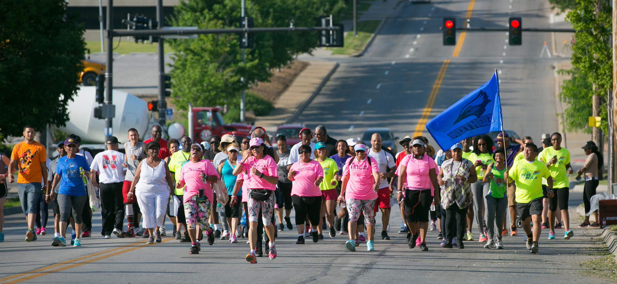 This summer, Creighton joined with neighboring communities for the inaugural Let’s MOVE, Let’s REACH festival, a celebration of physical activity and healthy living. (Photo by Creighton University)