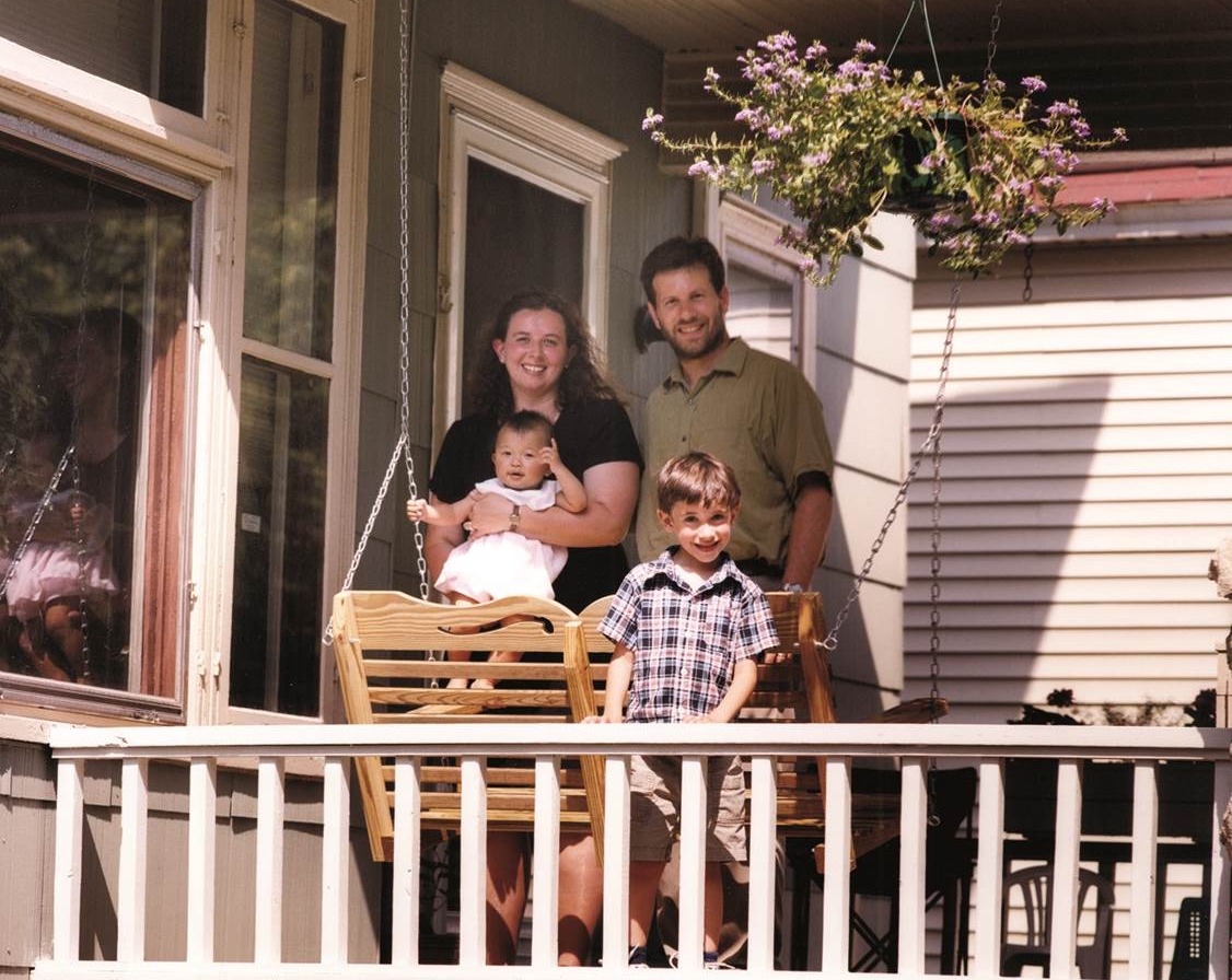 Pictured with his family, Michael J. Forest, Ph.D., chair of the Philosophy Department at Canisius, is an Employer Assisted Housing Program (EAH) participant. (Photo by Canisius College)
