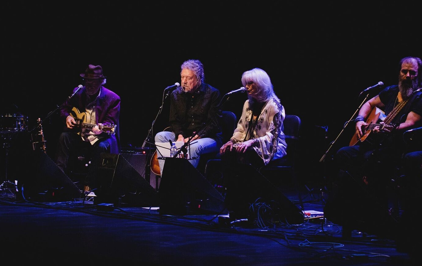 Buddy Miller, Robert Plant, Emmylou Harris, Steve Earle (Photo by Jesse Lee, Marquette University)