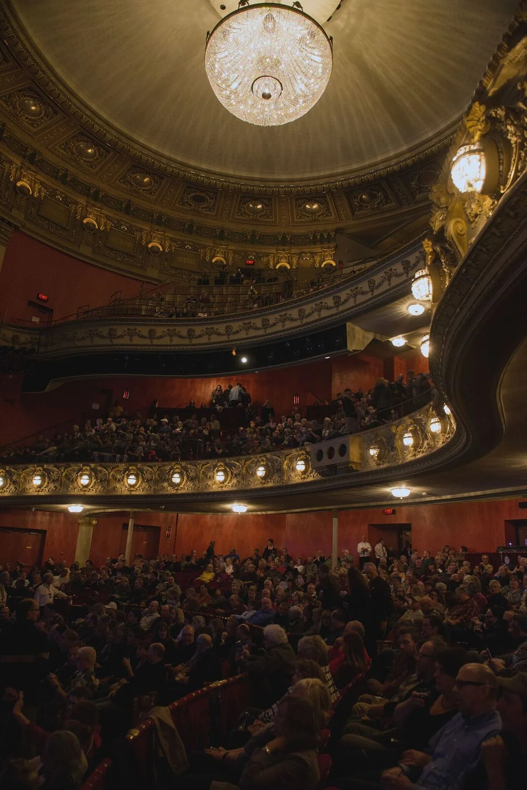 The crowd at Pabst Theater, Milwaukee, WI (Photo by Jesse Lee, Marquette University)