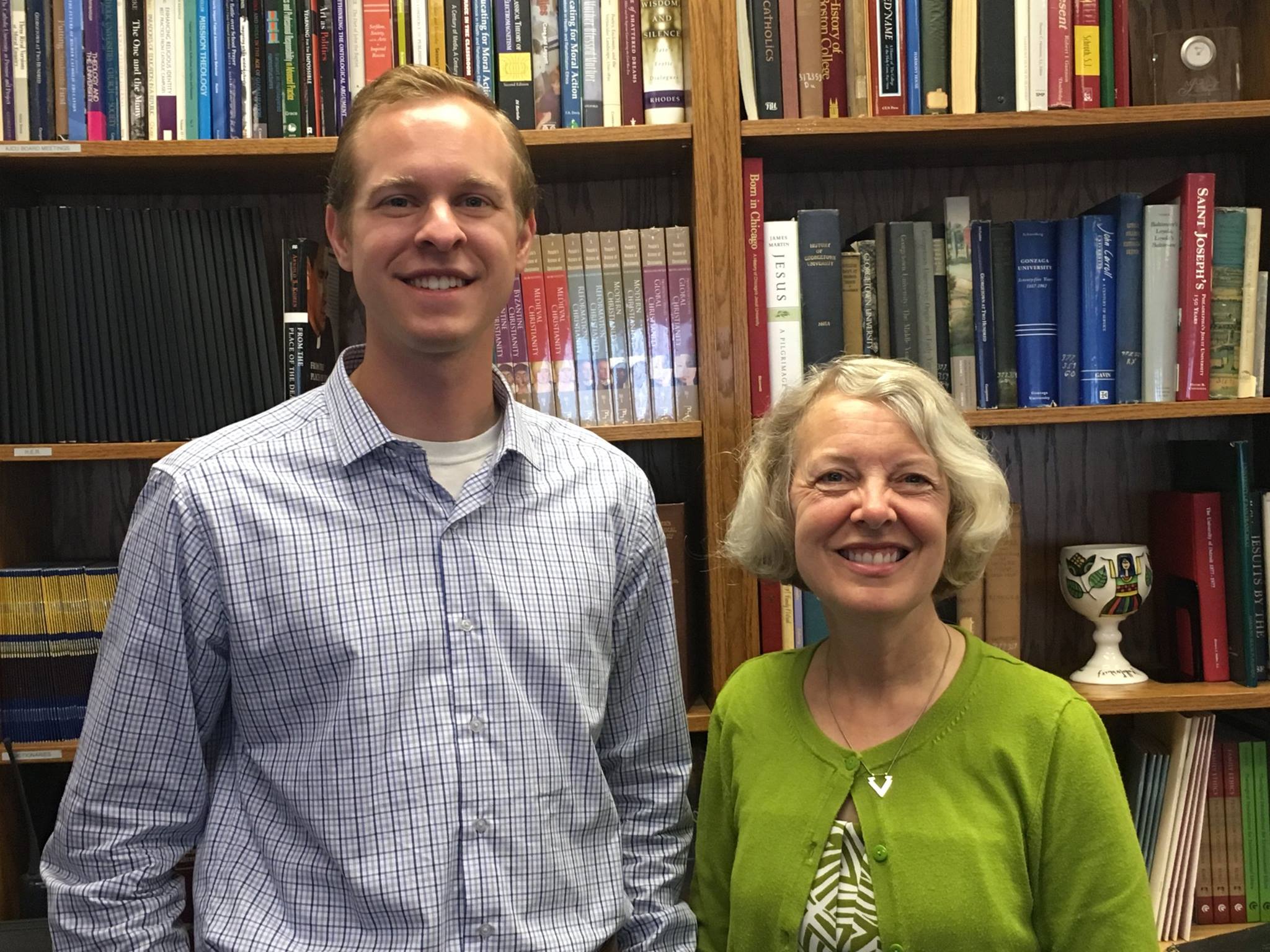 Michael Wieczorek and Dr. Stephanie Russell (Photo by AJCU)
