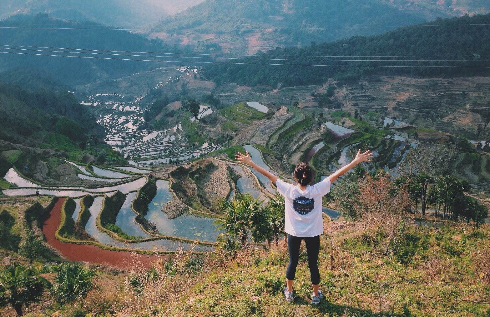 A student from The Beijing Center takes in the Chinese landscape (Photo by The Beijing Center)