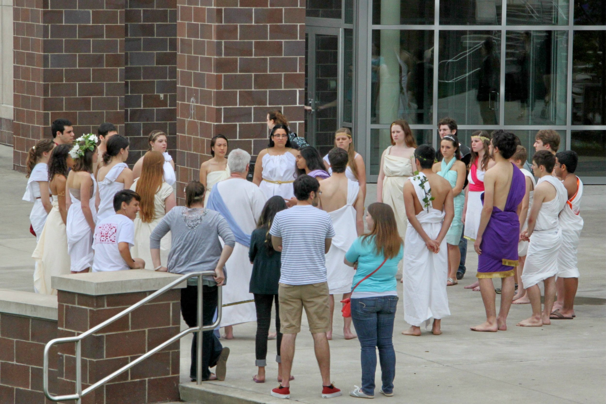 Students participating in The Trivium Exercise (Photo by The University of Scranton)