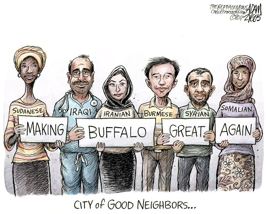 ' Nation of Immigrants ' Cartoon courtesy of Adam Zyglis for The Buffalo News