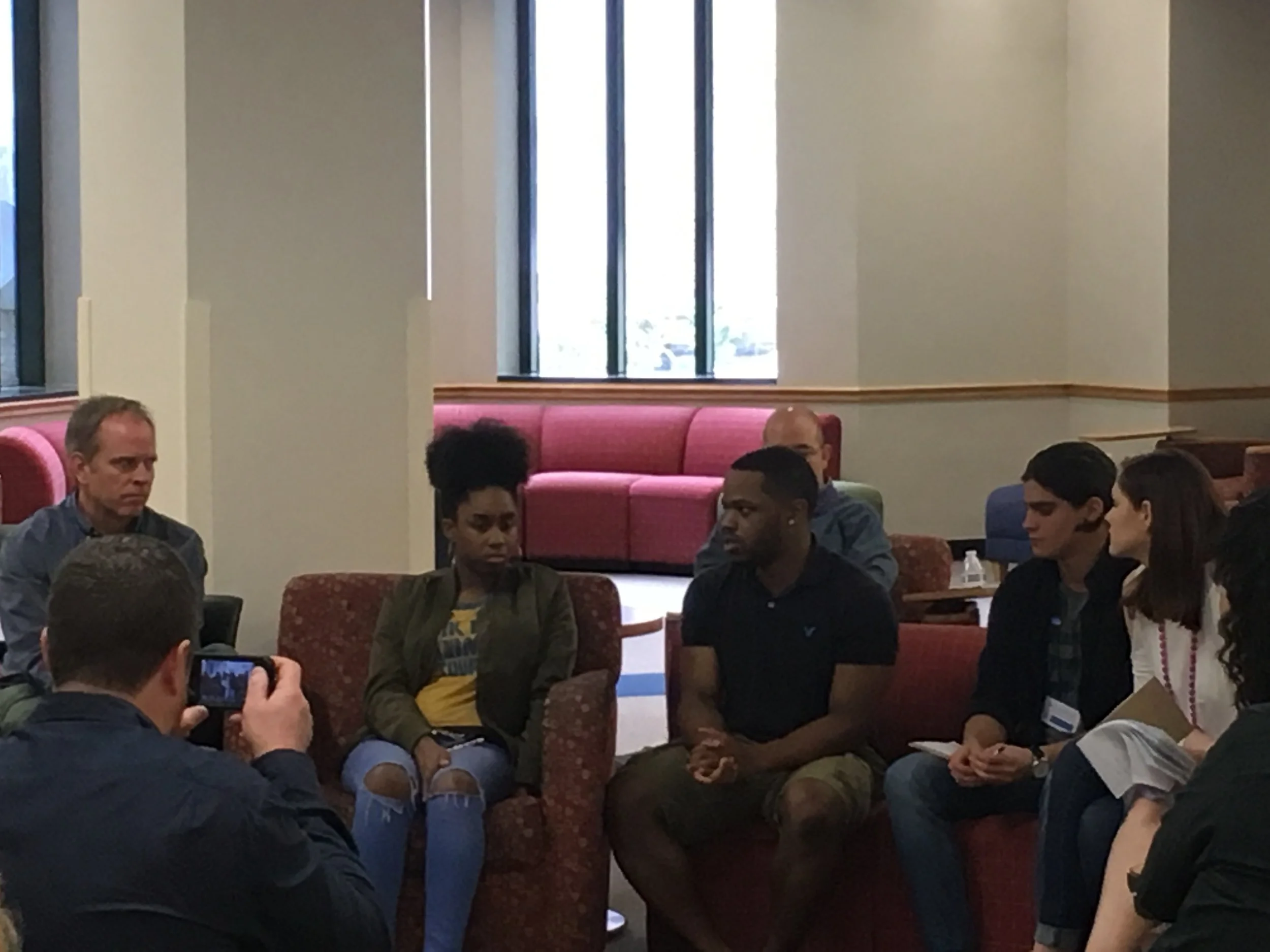 Diversity panel featuring students from Saint Peter's University.