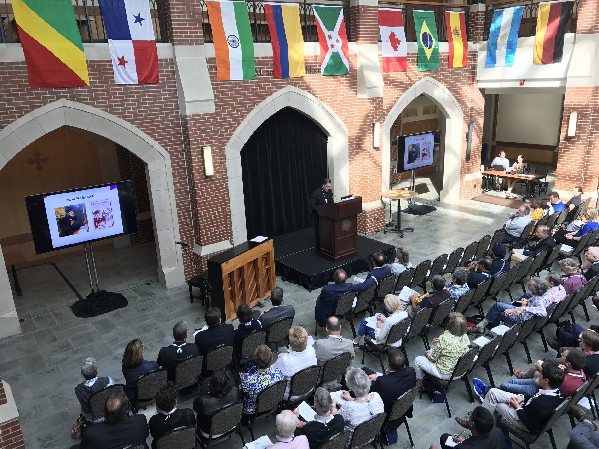 Rev. Timothy Kesicki, S.J., president of the JEsuit Conference of Canada and the United States, addressed guests at WUJA 2017 (Photo by AJCU)