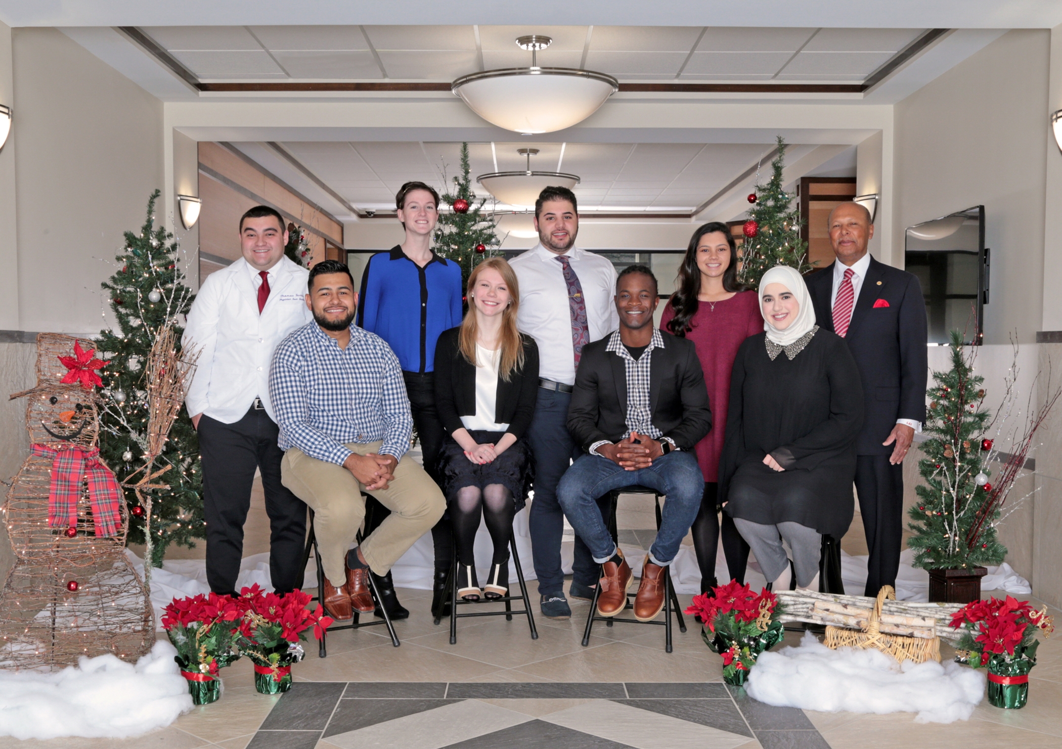 Christmas greetings from University of Detroit Mercy president Dr. Antoine M. Garibaldi and the UDM community (photo by University of Detroit Mercy)