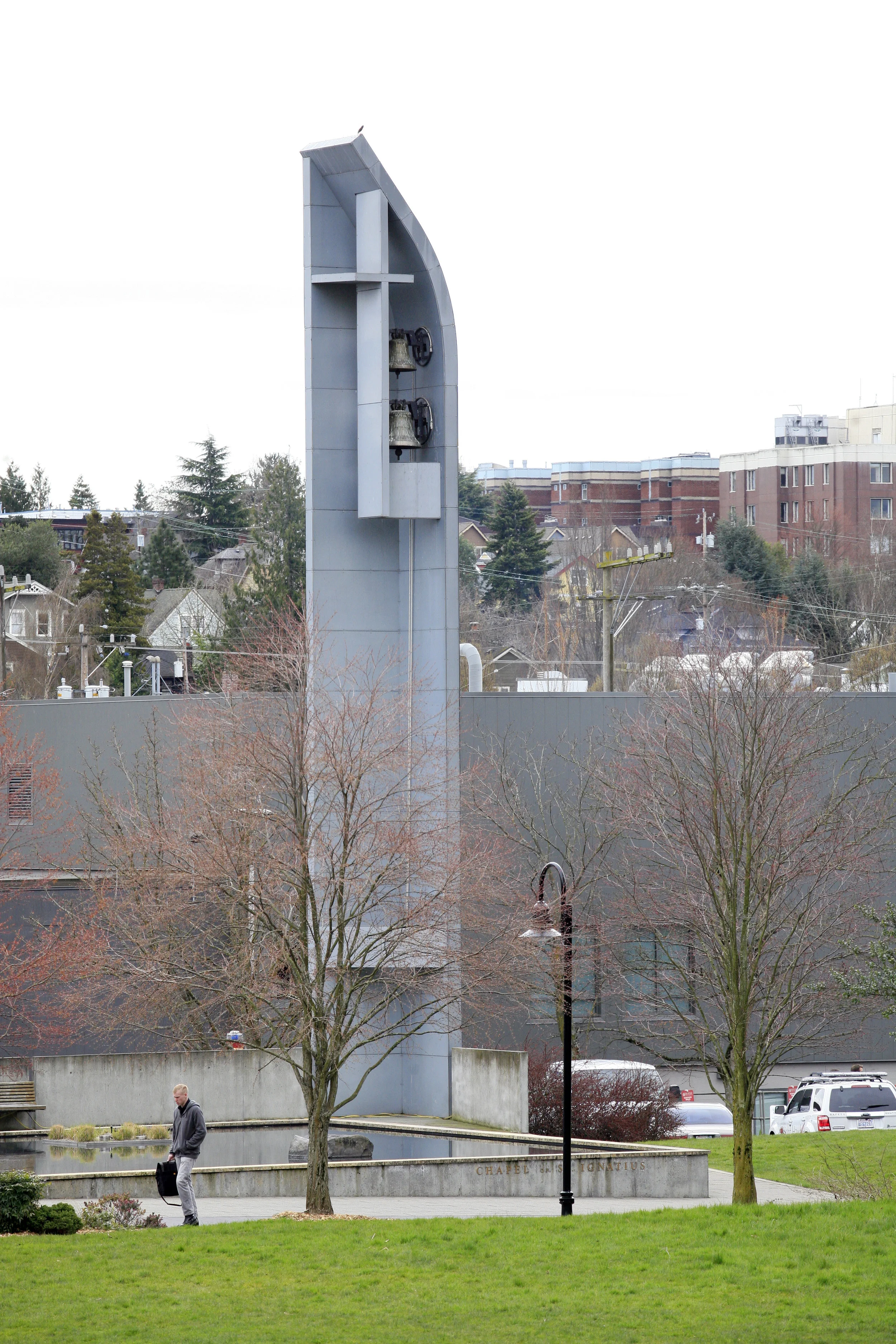 Bell tower at the Chapel of St. Ignatius (photo courtesy of Seattle University)