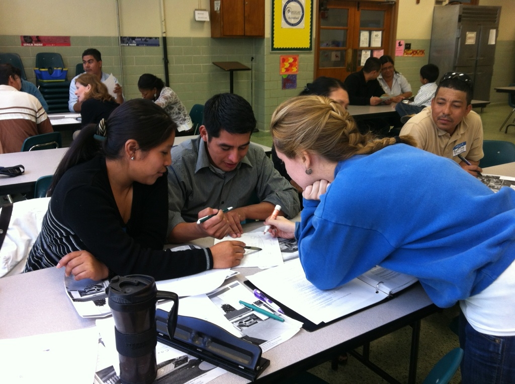 An ESL class in New Orleans with student volunteers from Loyola University New Orleans (photo by S. Weishar)