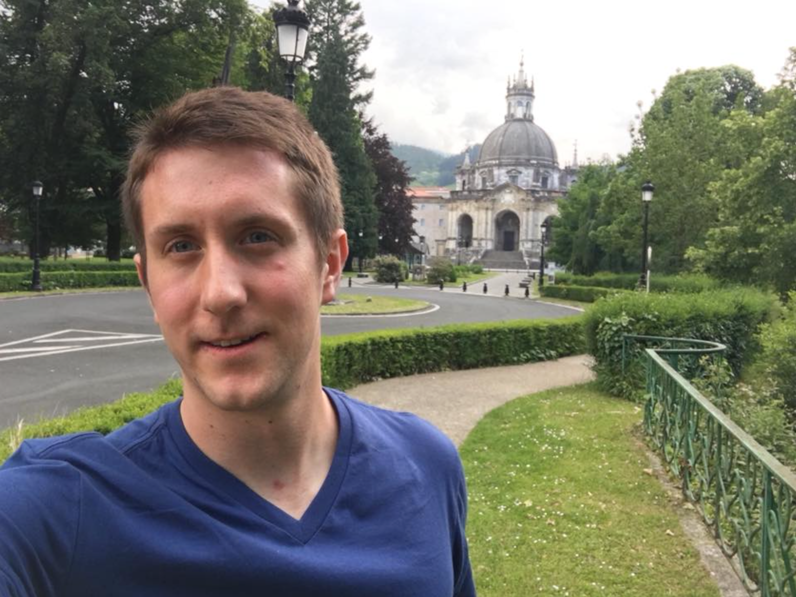 David J. W. Inczauskis, S.J. at the Basilica of St. Ignatius Loyola in Spain