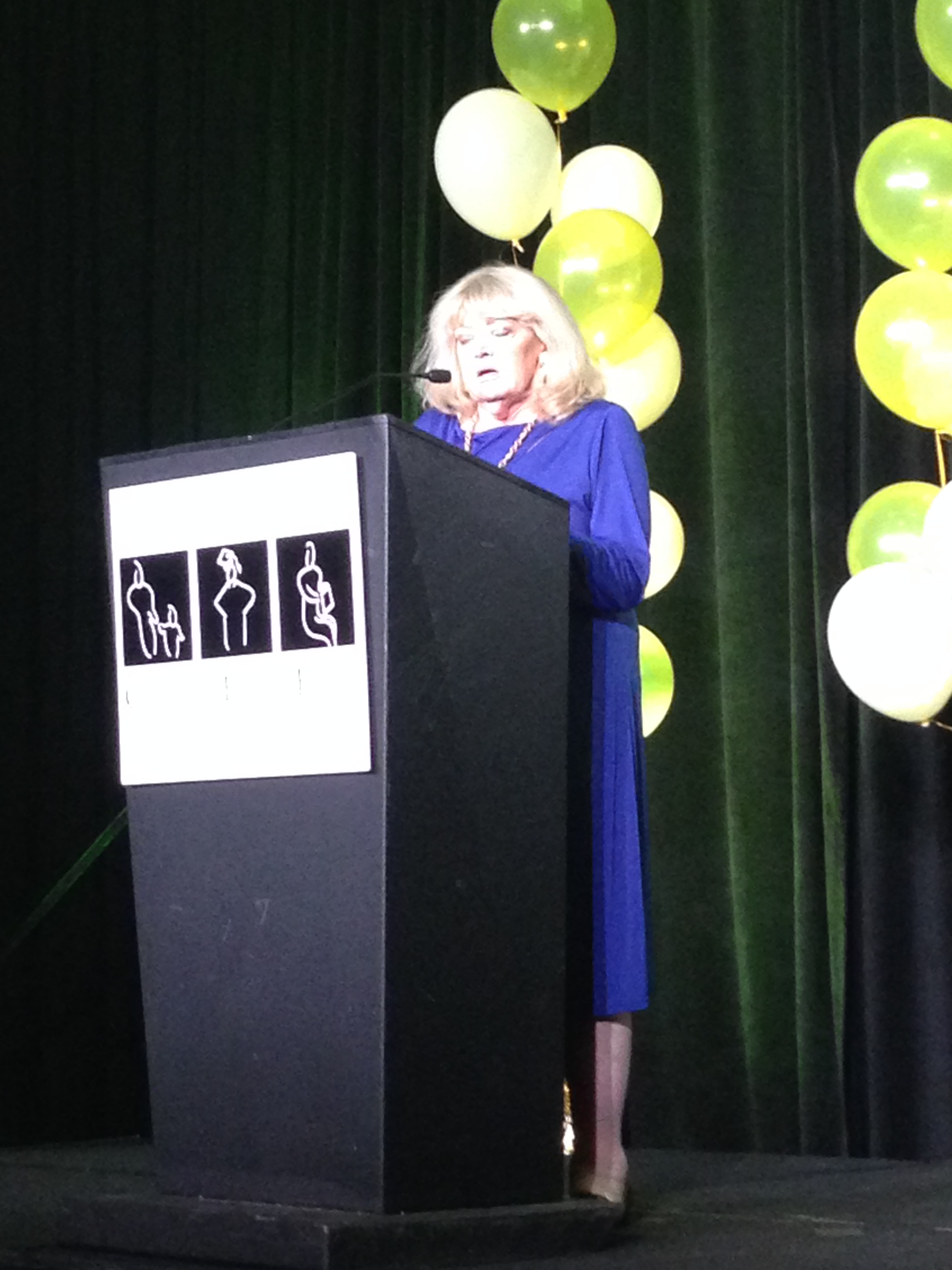 Cyndy presenting an award during the 2015 Committee for Education Funding (CEF) gala