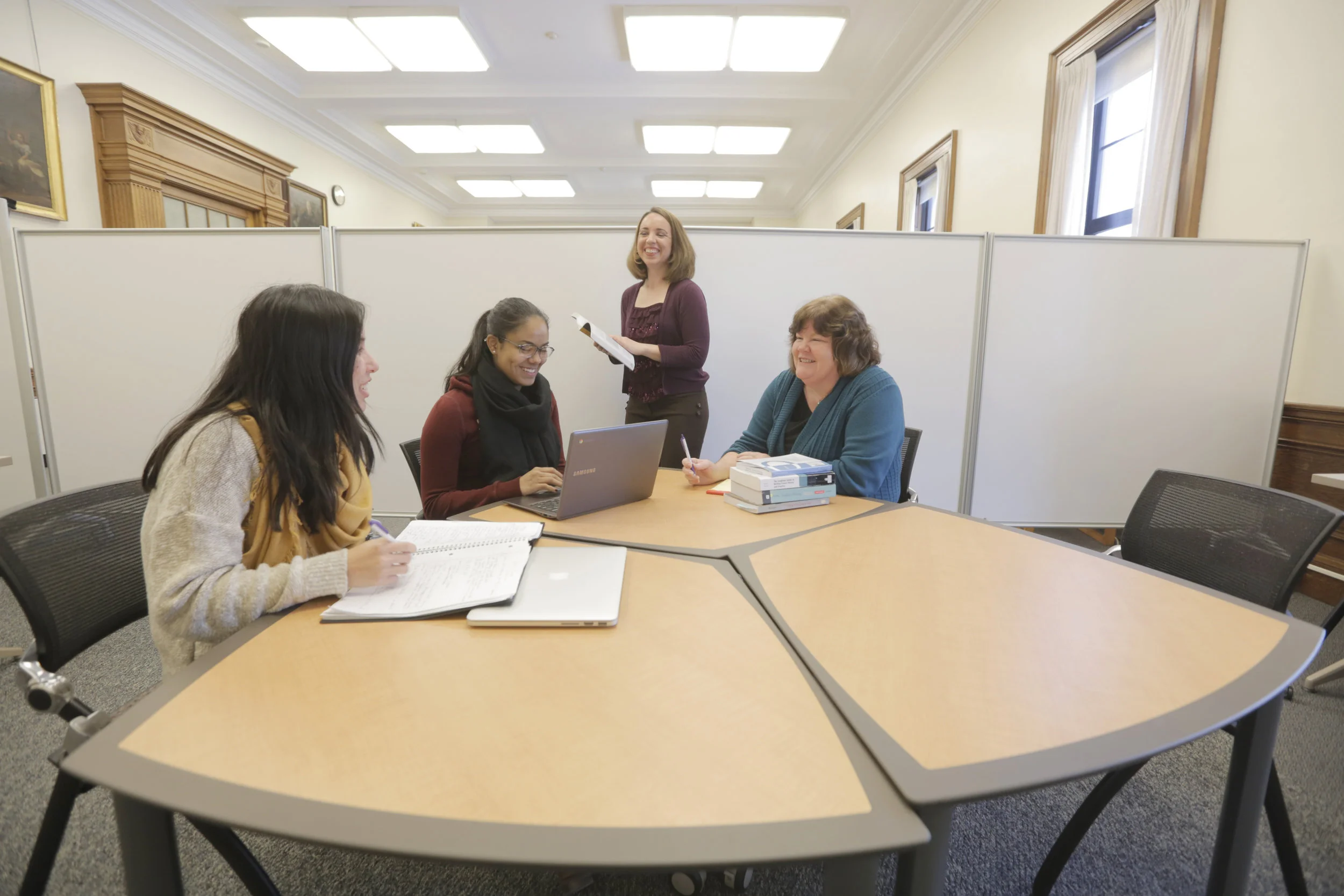 Staff and students work together at the College of the Holy Cross’ Center for Writing (photo by College of the Holy Cross)
