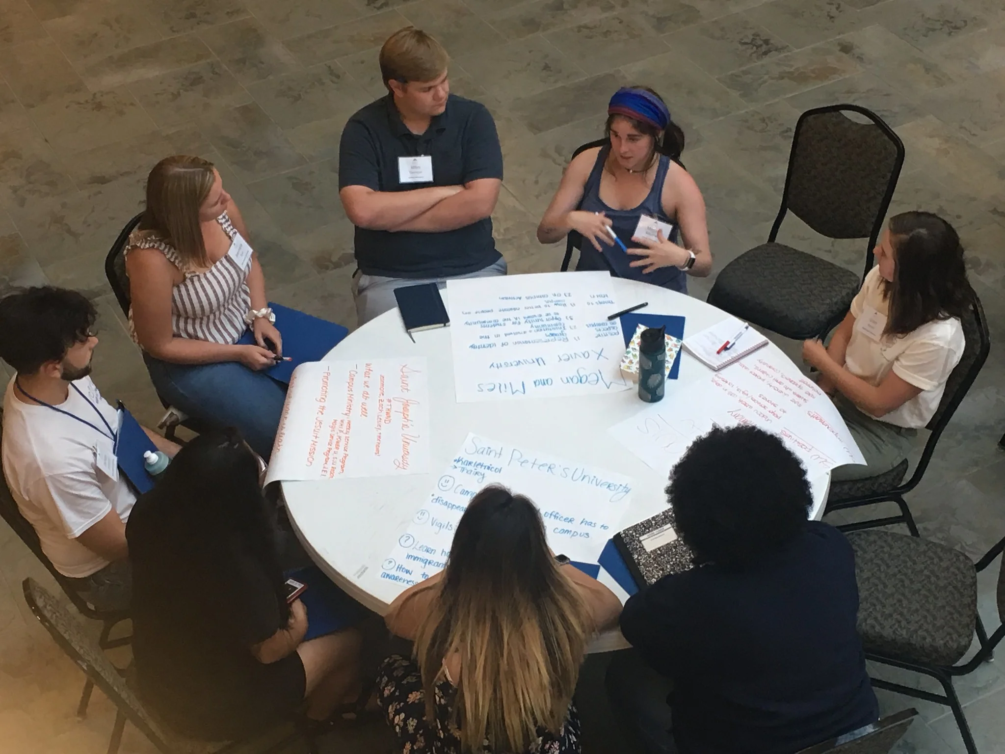 Students shared stories and ideas during group break-out sessions (photo by Ignatian Solidarity Network)