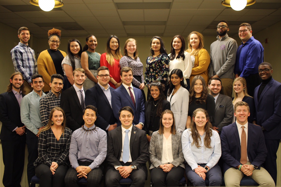 Members of the 2018-19 Jesuit STudent Government Alliance met at Saint Louis University for the inaugural JSGA Winter Summit in January 2019 (photo courtesy of former JSGA co-chairs, Katlyn Martin & Patrick Marta)