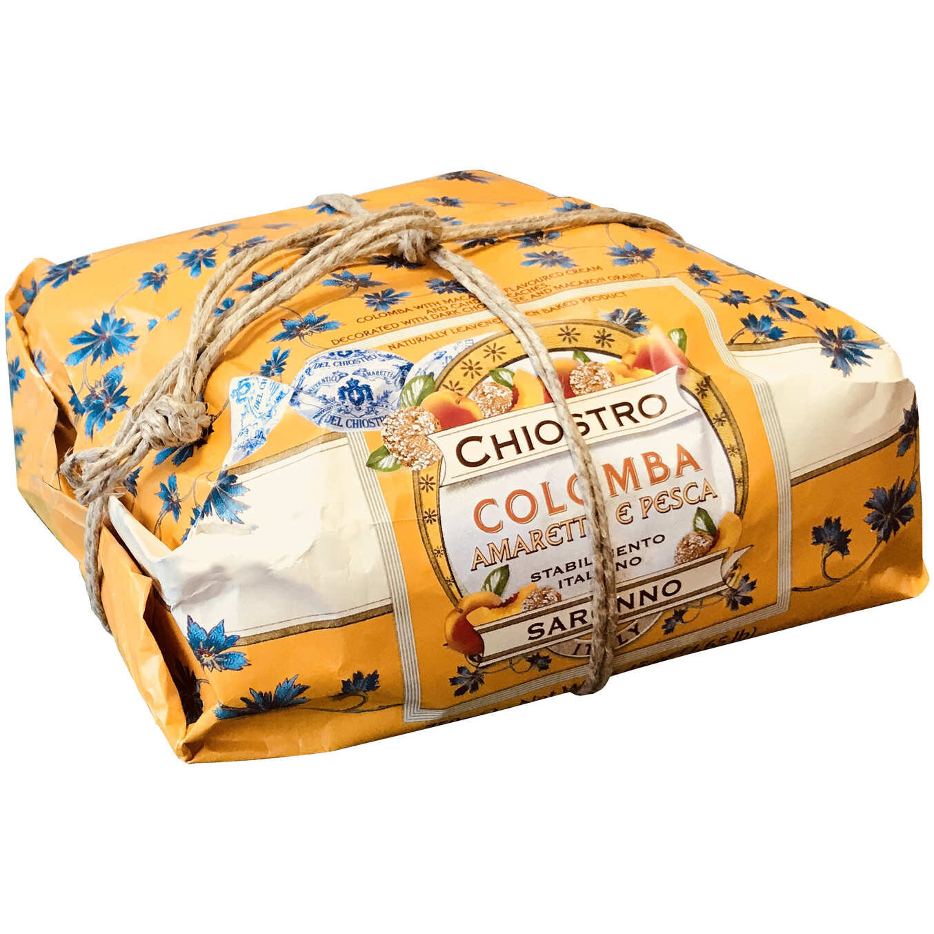 Velykinis pyragas Colomba su amareto kremu ir persikais, 750 g.