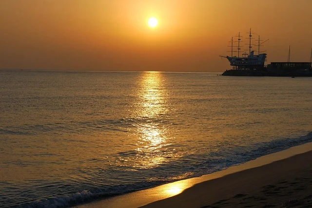 evening seascape in shikoku