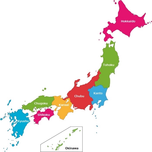 map of japan by region Regions Of Japan Amnet map of japan by region