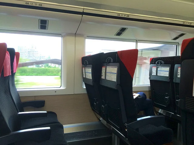 N'ex's seats have power outlets, reclined seatings & rotation settings as well as a wide enough table for a laptop. Photo by: Flicker@Steven Johnson