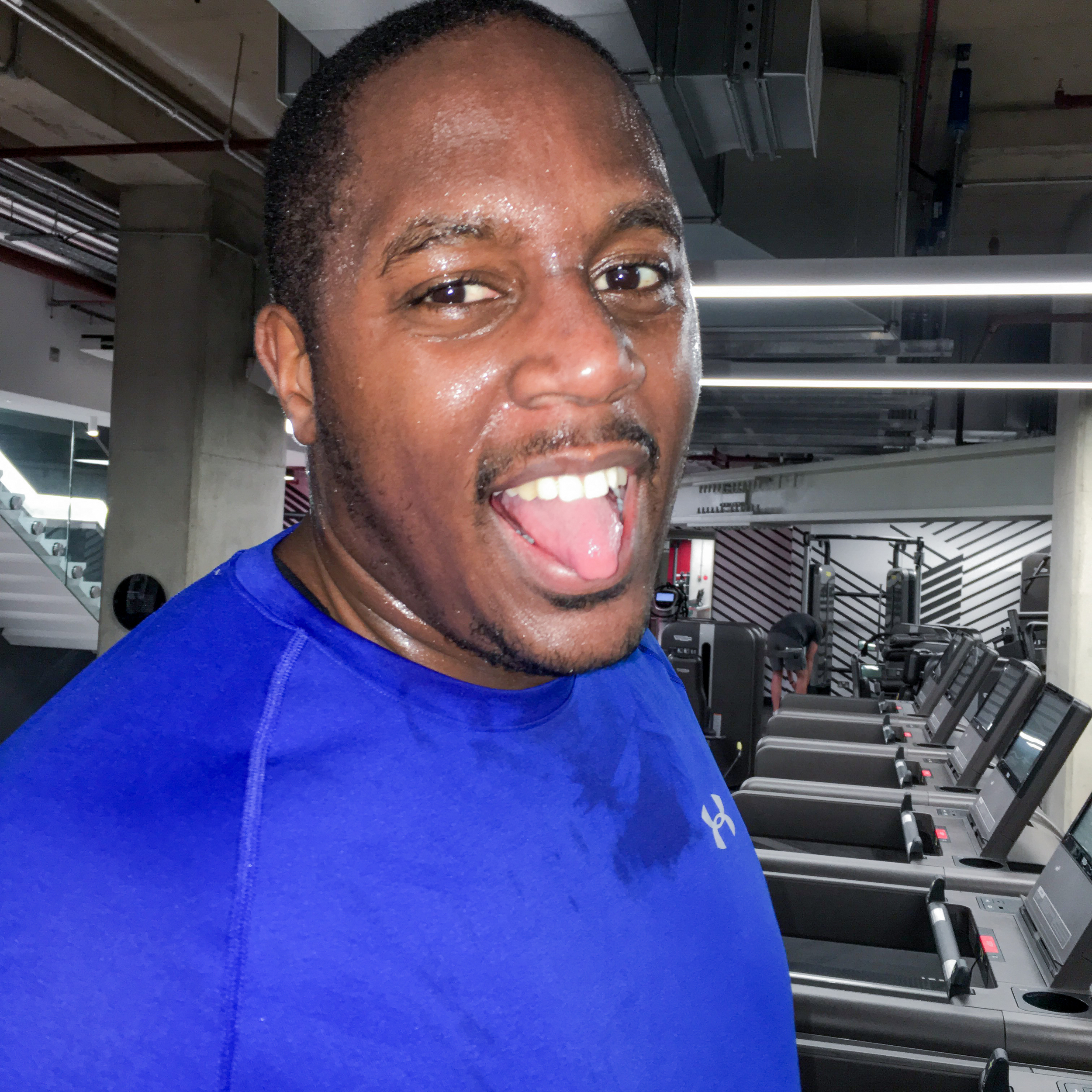 Sweaty, post sprint selfie