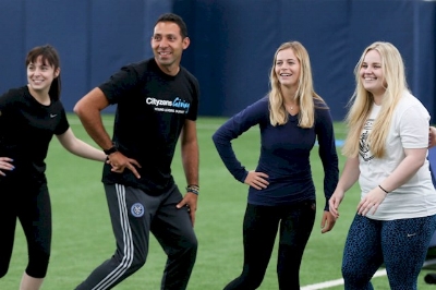 Mauricio Maya (2nd from left) enjoying an activity in Manchester