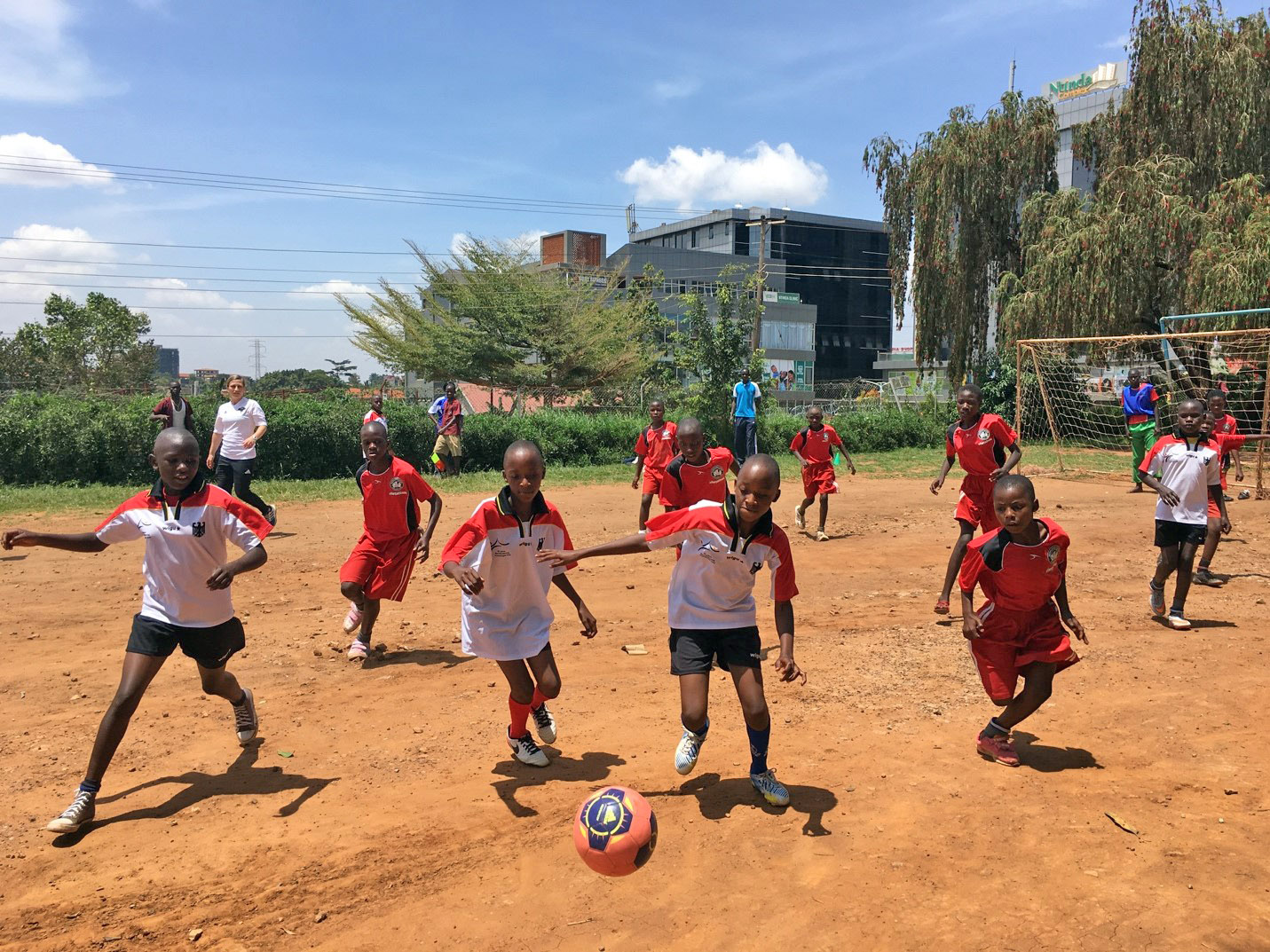 Girls from Mulago and Buguyere Deaf schools compete in the 2017 Promoting Play Tournament