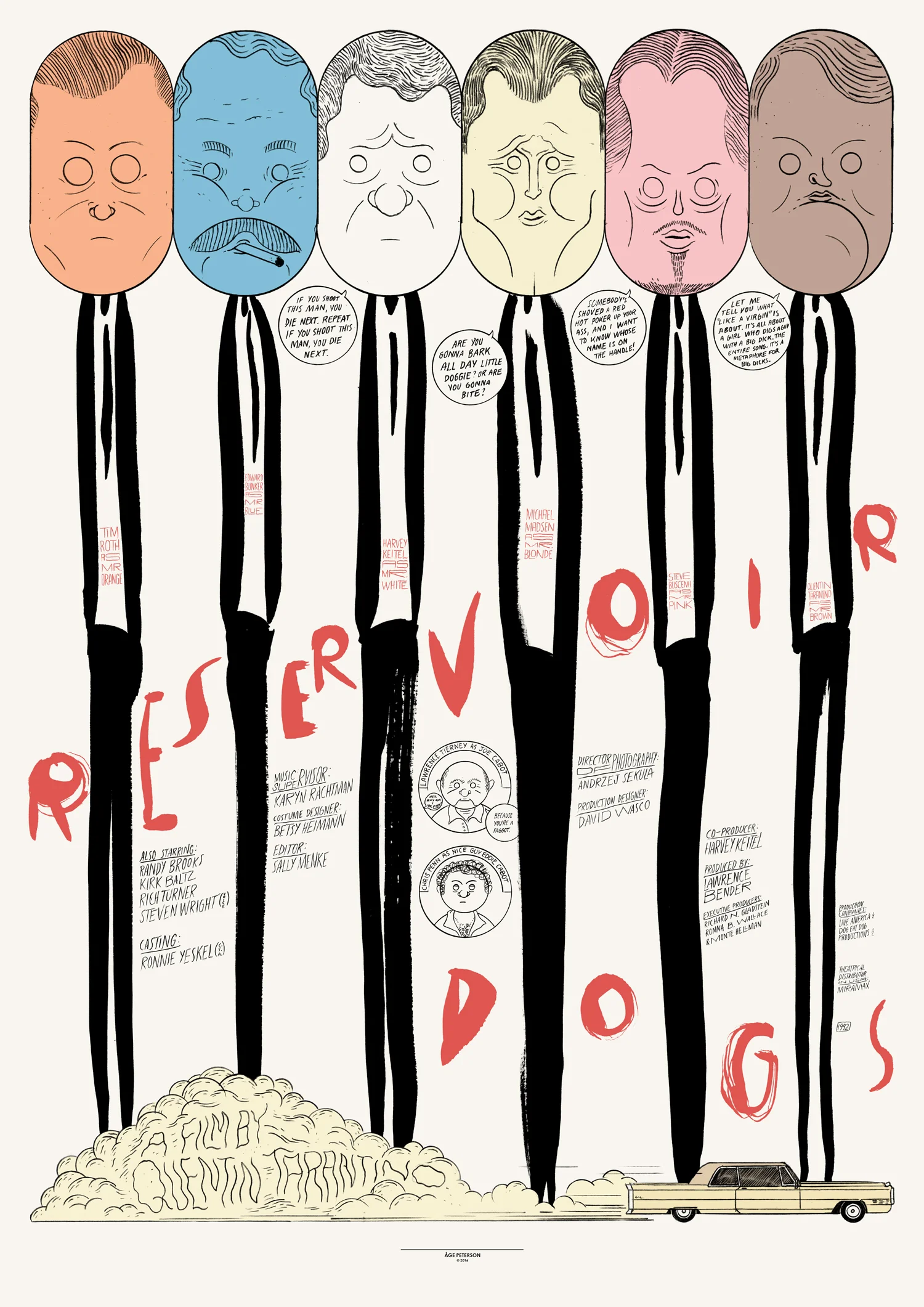 Reservoir Dogs (1992), directed by Quentin Tarantino