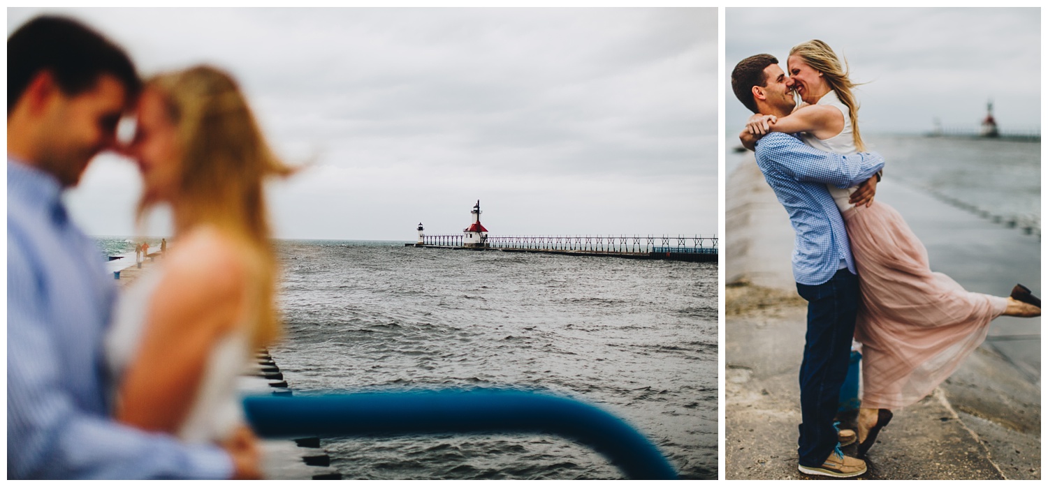 Lake_Michigan_Lightouse_Engagement_Photos_StJoseph_Pier