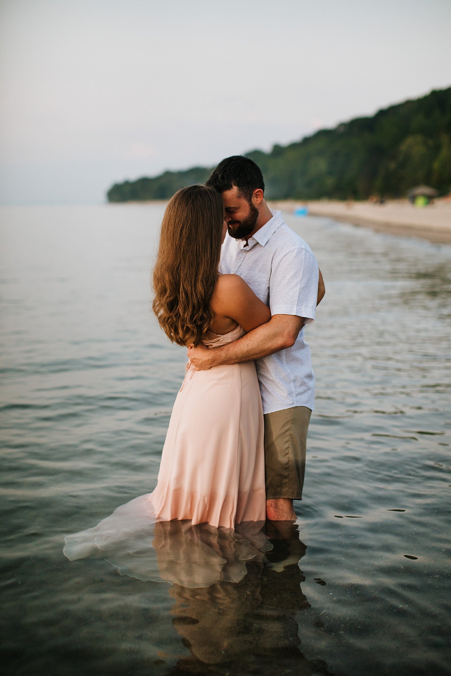 L+W Lake Michigan West Coast Sunset Engagement Union Pier wedding photographer18.jpg