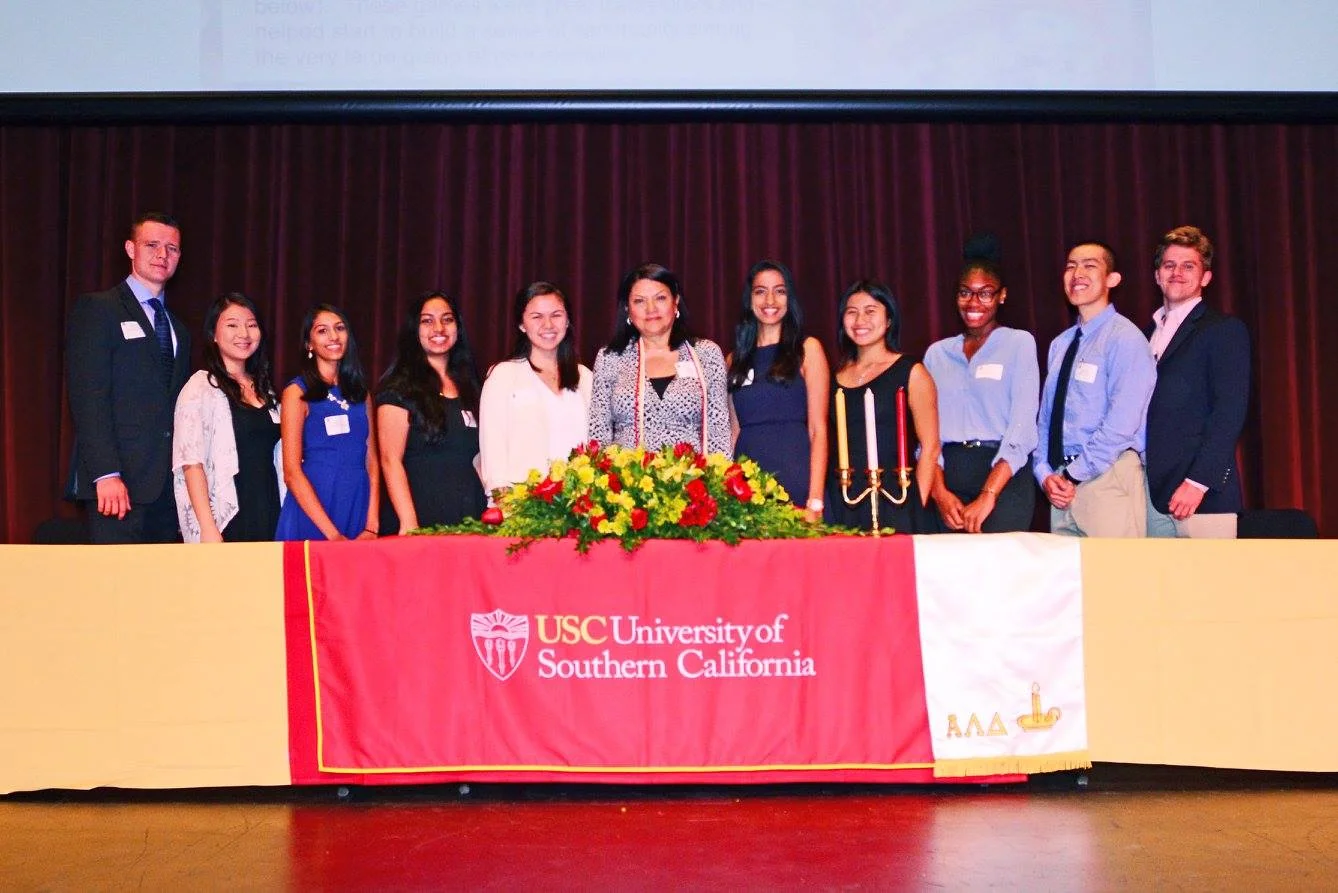 induction ceremony at the university of southern california