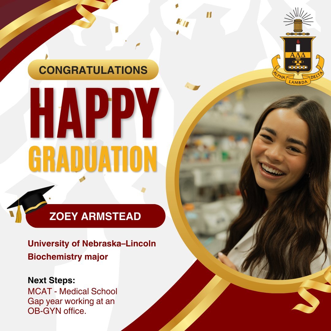 Congratulations on your upcoming graduation, Zoey! #ALDgrad
@zoey.armstead @unlincoln 

ALD Graduates - we&rsquo;d love to spotlight you! Submit your spotlight info at tinyurl.com/aldgradupdate.