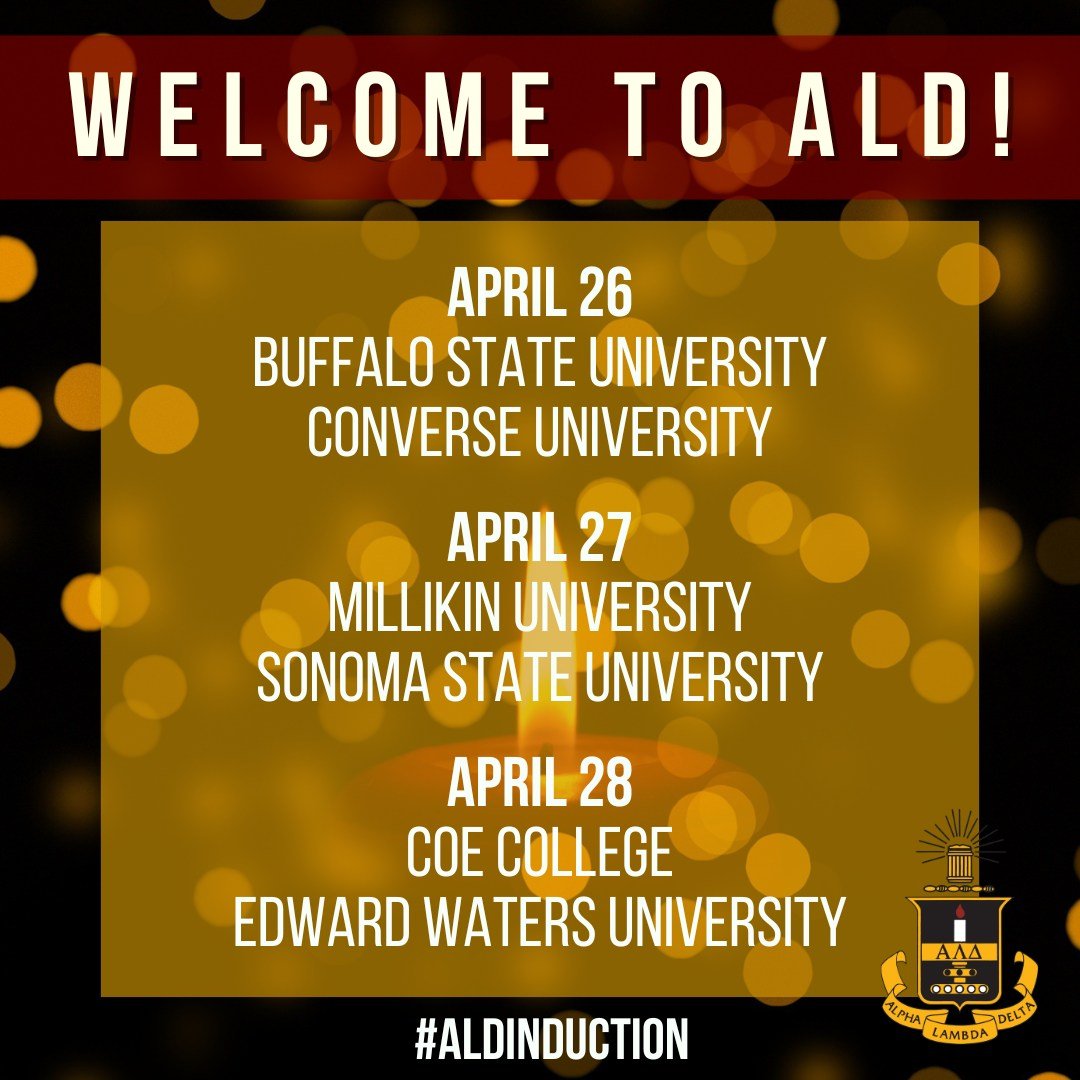 This weekend we have six induction ceremonies in addition to our virtual national induction ceremony on Sunday afternoon (stay tuned for the Sunday post). Welcome to all the new members and congratulations on your academic achievements! #ALDinduction