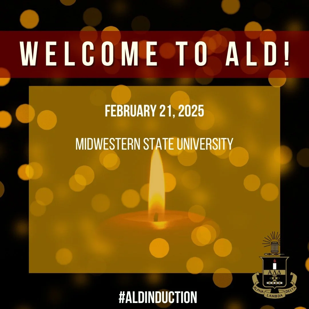 Welcome to all the new members at Midwestern State University and congratulations on your academic achievements! #ALDinduction @msutexas