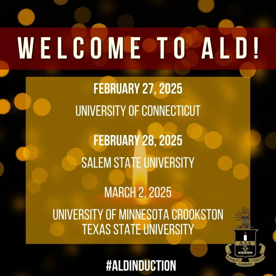 We've got a handful of induction ceremonies over the next few days. Welcome to all the new members and congratulations on your academic achievements! #ALDinduction @uconn @uconnald @salemstate @salemstate_ald @txst @ald_txstate @umncrookston