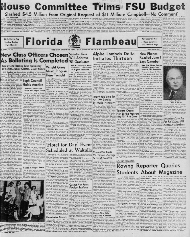 Florida Flambeau, May 4, 1951