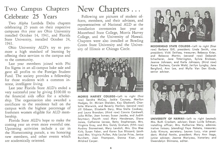 ALD at FSU celebrates 25 years: ALD The Flame magazine - Vol. 5, 1966-67