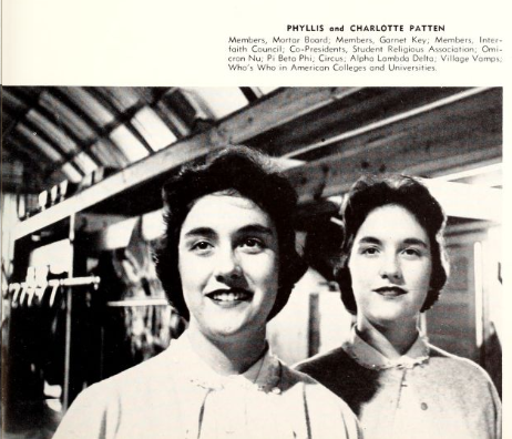 FSU Tally-Ho 1957 yearbook page - two members