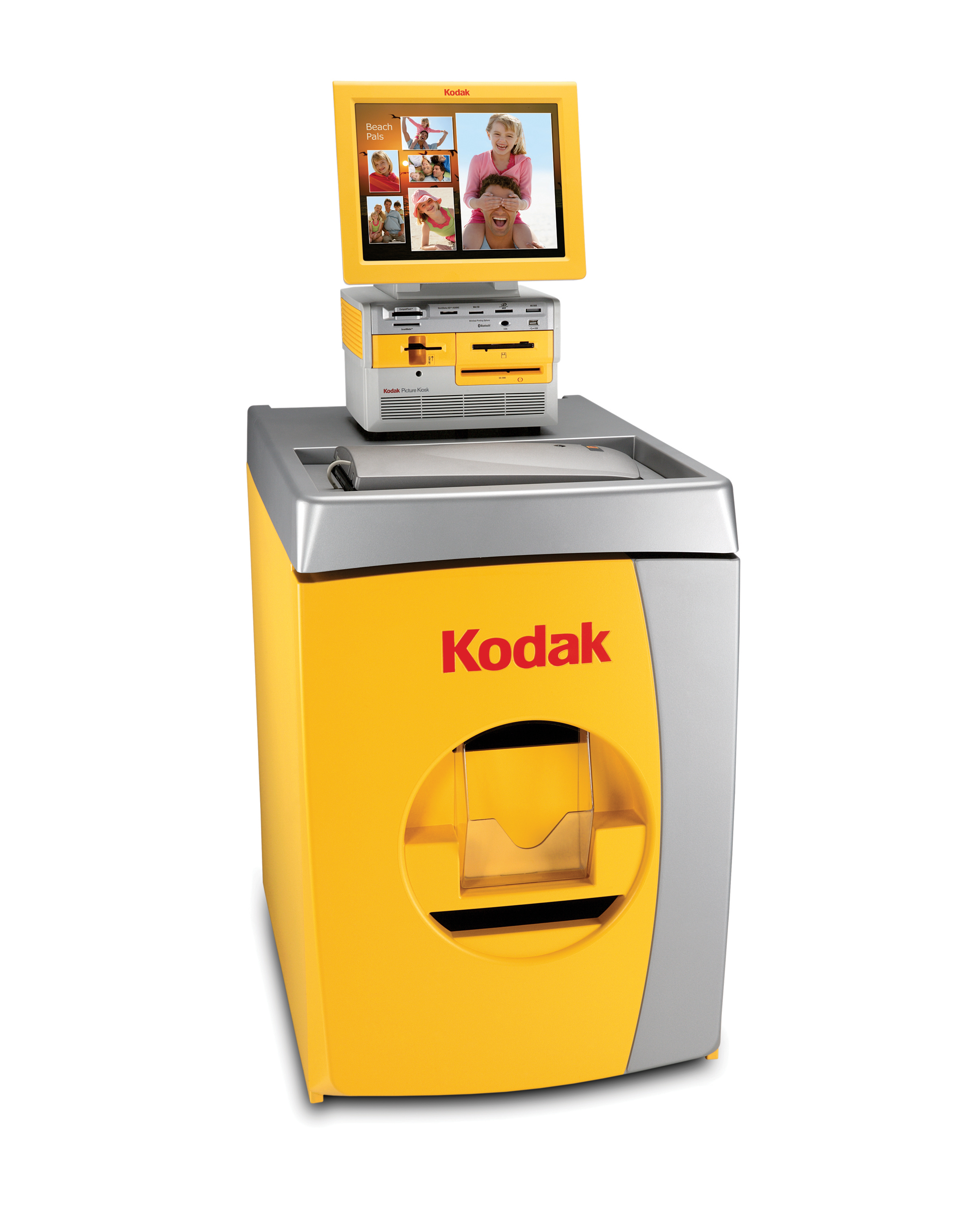Kodak Photo Kiosk. These photo kiosks are great to place in convenience stores, drug stores, grocery stores, and many other retail type stores. They can be an instant way to make additional money for your business. Small towns with limited options to get photos printed benefit greatly when a local business brings one of our Kodak Picture Makers to town.