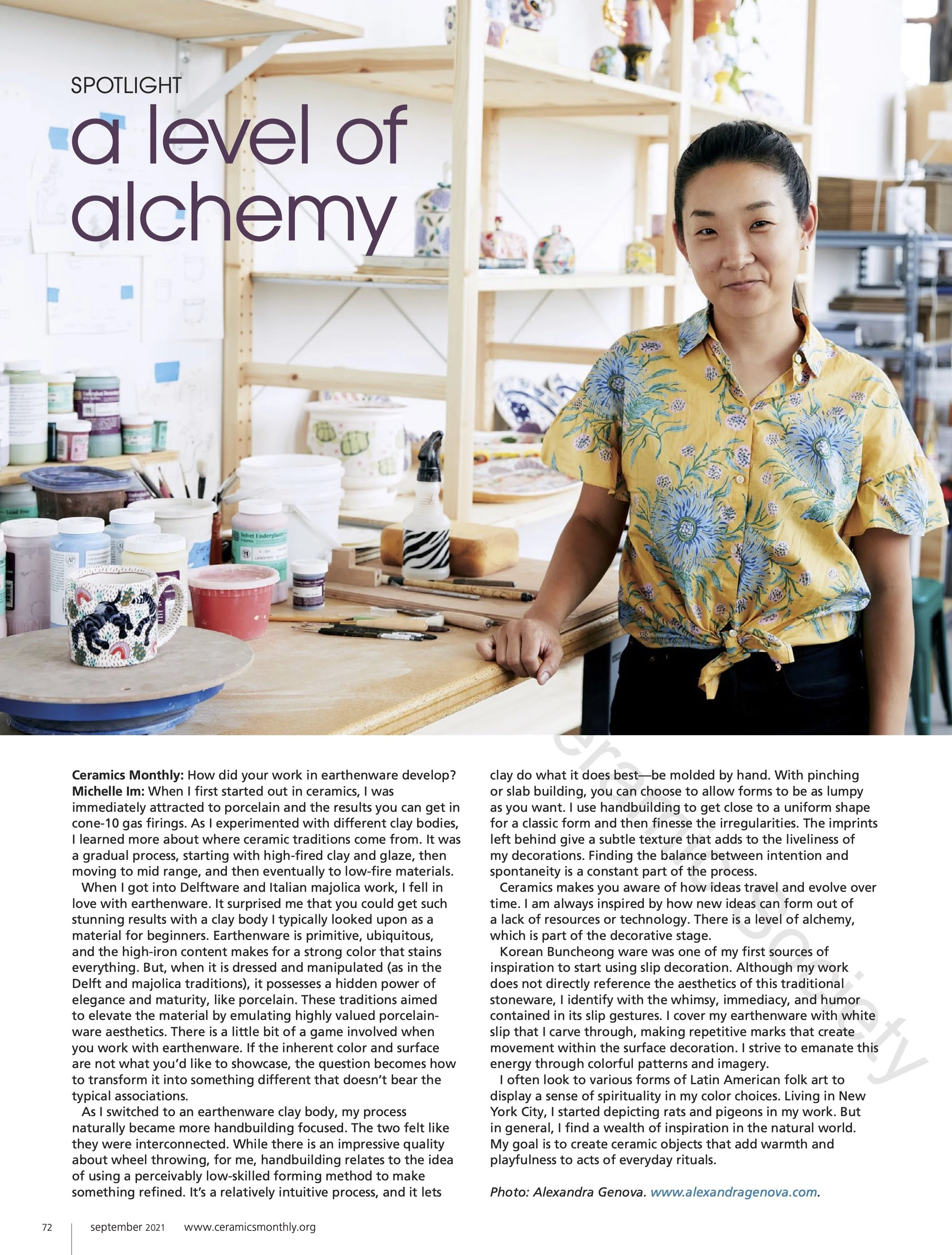 Ceramics Monthly Spotlight 2021 — Michelle Im