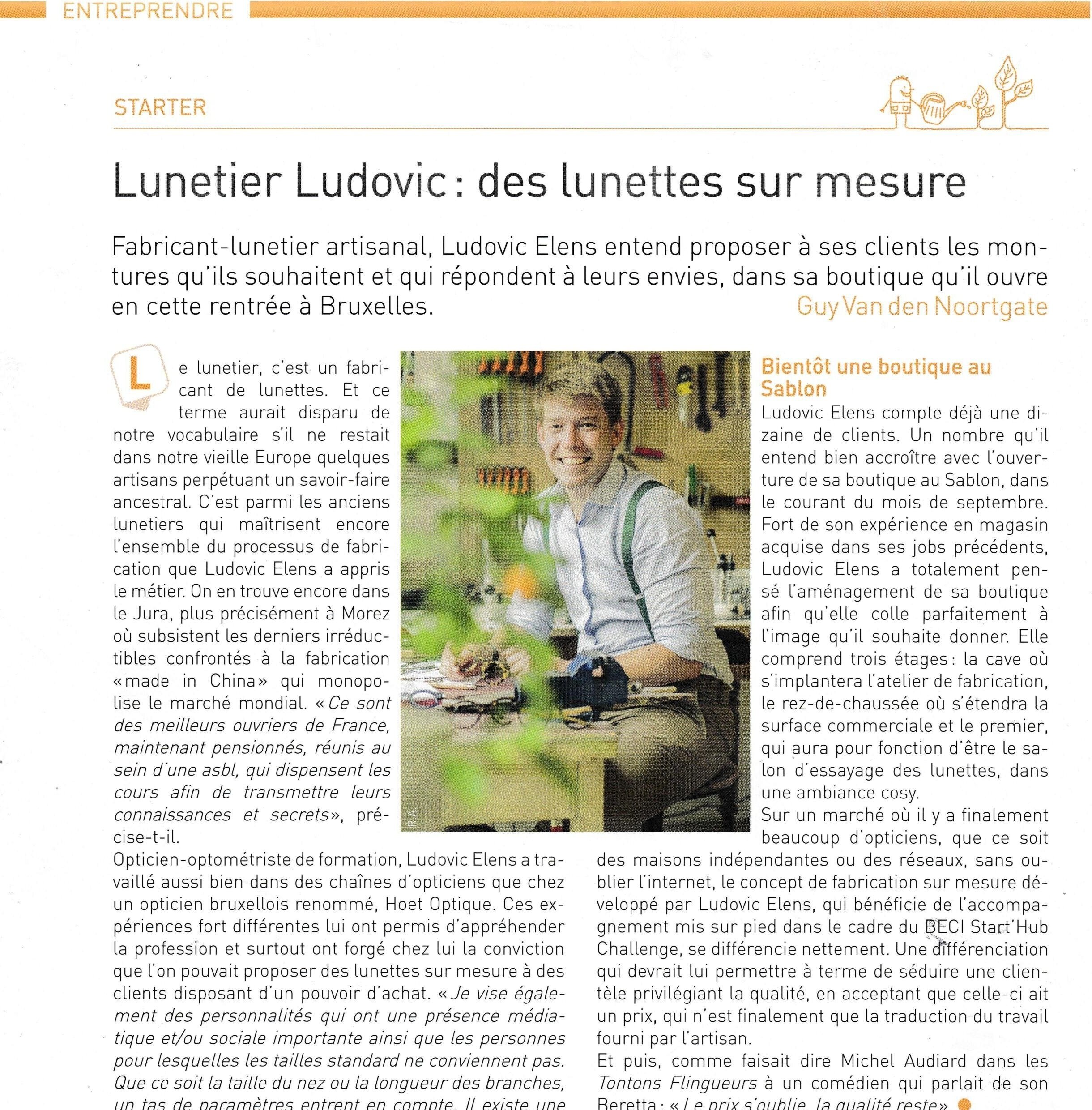 Lunetier Ludovic made to measure glasses