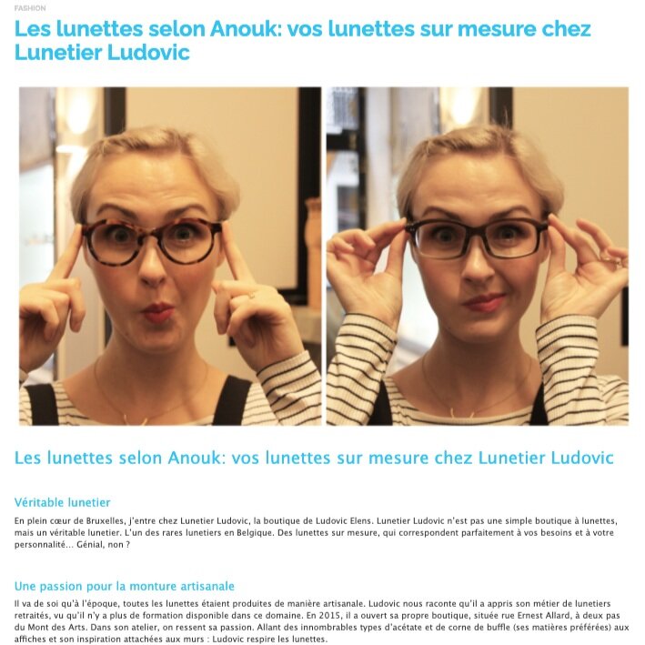 Anouk's glasses - your custom-made glasses at Lunetier Ludovic