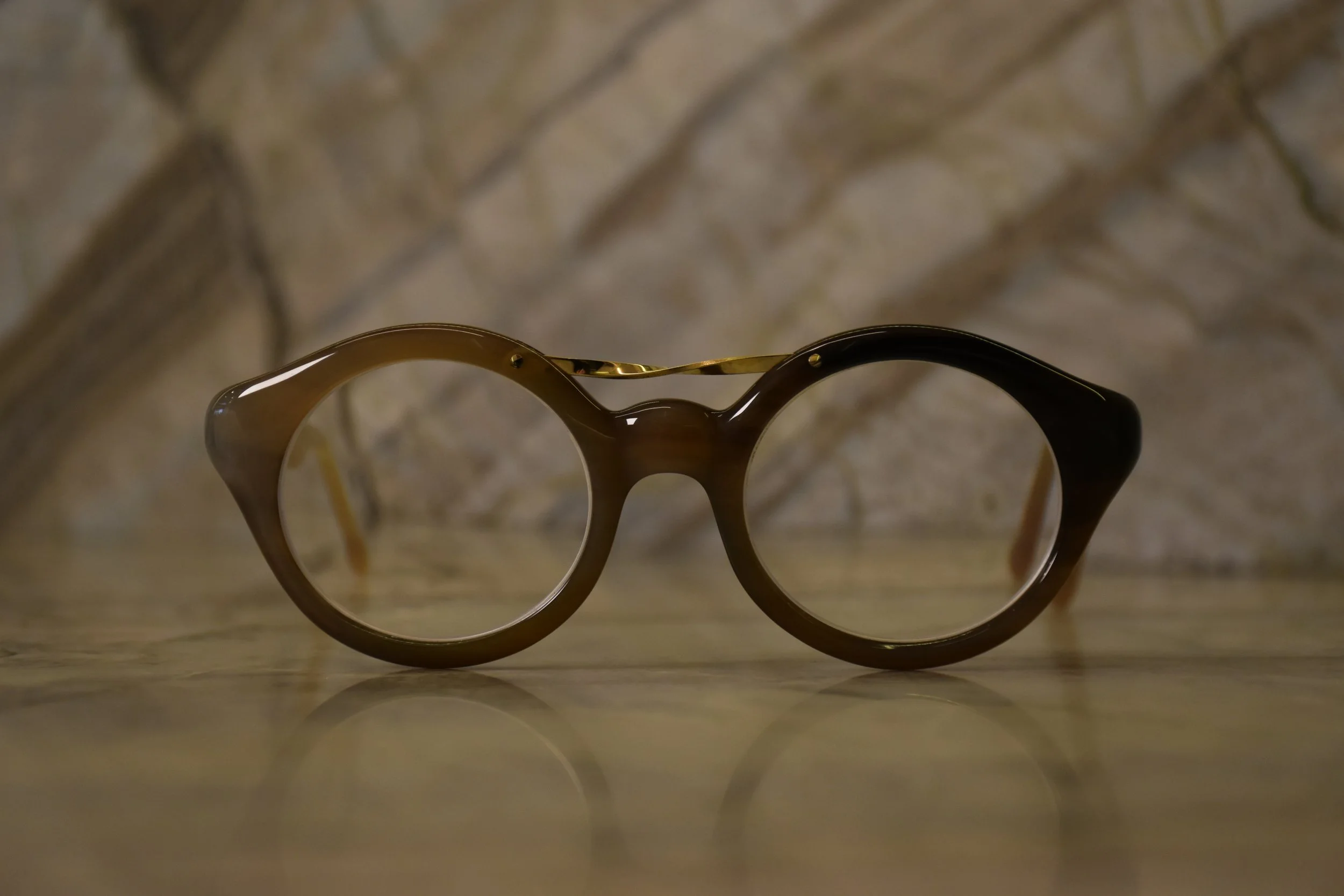Lunettes corne & laiton