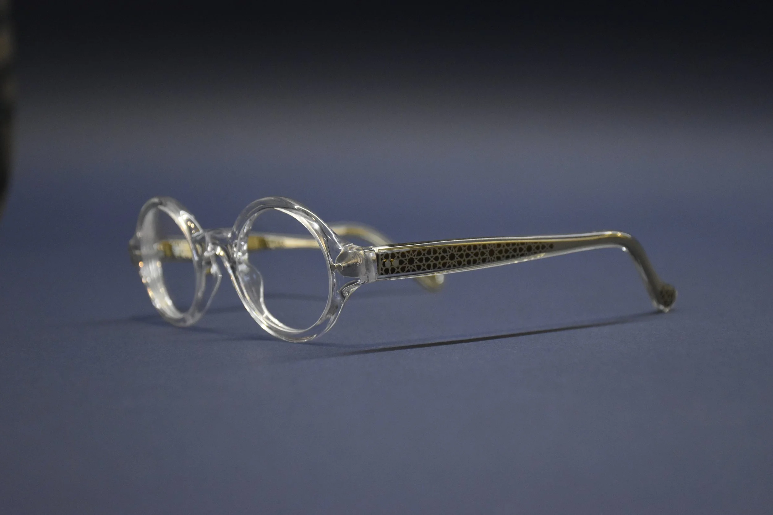 Lunettes sur mesure en acétate transparent