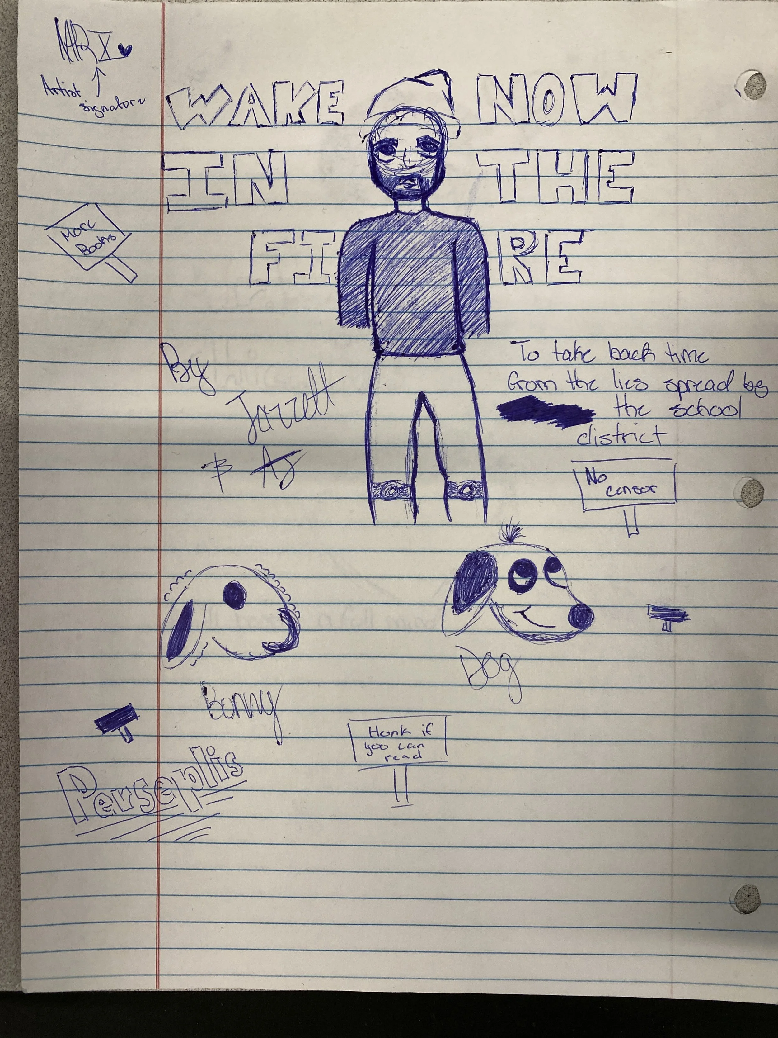 Jarret Dapier's visit at Boston Latin Academy in Dorchester inspired this doodle