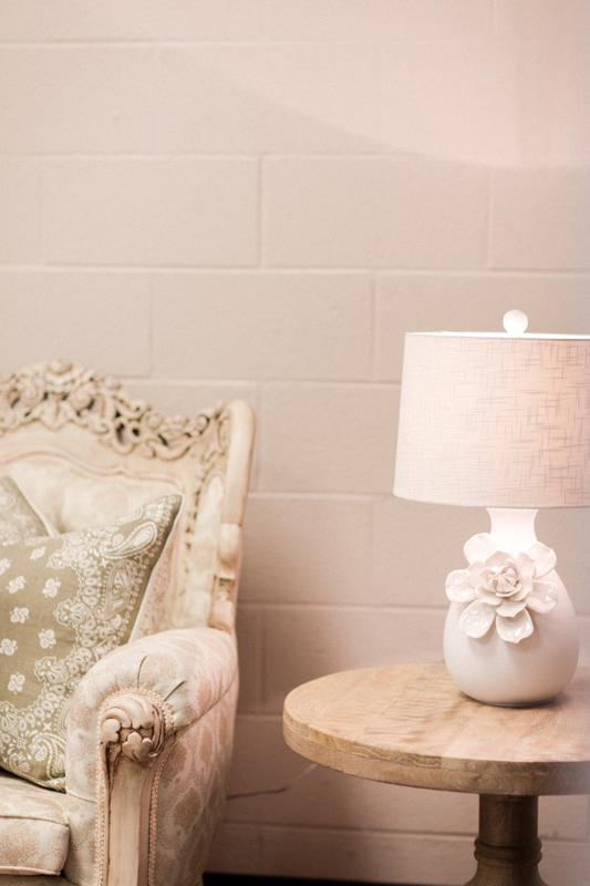 A simple lamp from Merridian and vintage camera's from Scarlett Scales at the CMA Fest Green Room