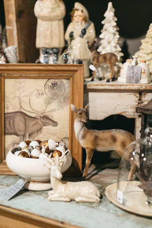 Decorative reindeer at the November City Farmhouse Pop Up Fair