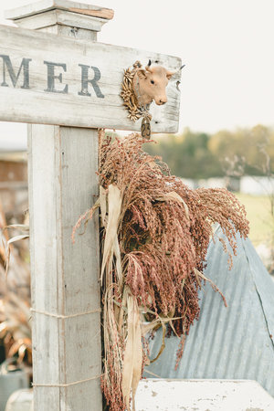 Dried wheat bundle at the Savvy City Farmer booth