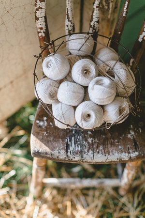 Balls of white twine at the City Farmhouse Pop Up Fair | Franklin, TN