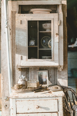 Old vintage hutch the the City Farmhouse Pop Up Fair | Franklin, TN