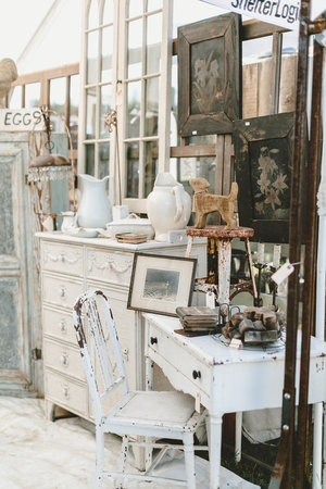 Farmhouse white furniture at the City Farmhouse Pop Up Fair | Franklin, TN