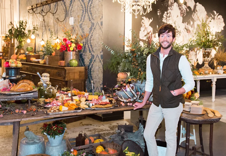 Tablescape Design: Trace Barnett, The Bitter Socialite | Catering: Green Door Gourmet | Floral + Harvest Display: Natchez Glen House + Green Door Gourmet | Serving Display: City Farmhouse